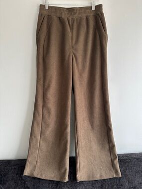 HALARA Corduroy Wide-Leg Pants Brown Medium